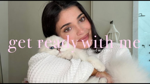 get ready with me (and my cats!)