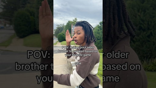 Asking your older brother to hang out based on your favorite game😂 #comedyshorts #comedy #shorts