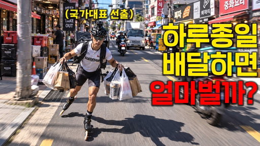 국가대표 선출이 인라인 신고 배달하면 얼마 벌까?