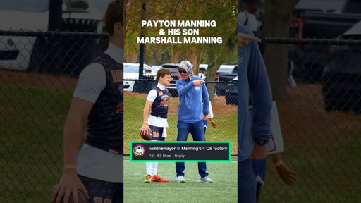 Peyton Manning Coaching His Son Marshall 🔥