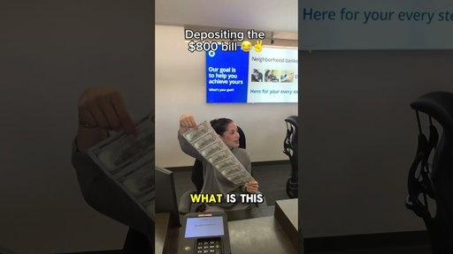 Depositing the $800 bill 😭✌️