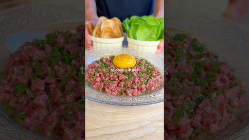How to Make Steak Tartare 🥩 - THE TARTARE SERIES ep. 1 #steak #tartare #recipe #shorts