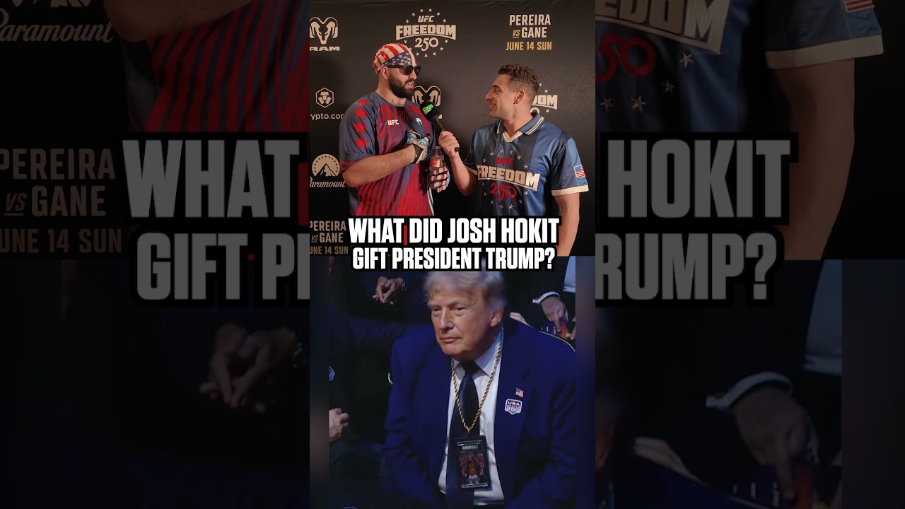 WHAT DID JOSH HOKIT GIVE PRESIDENT TRUMP? 👀 #ufc #mma #joshhokit #whitehouse