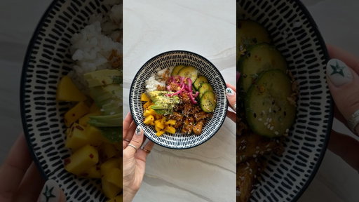 WEEK 9 BOAB, MEAL 4: TERIYAKI TOFU POKE BOWLS 🥢🥢🍚🍚 #babeonabudget