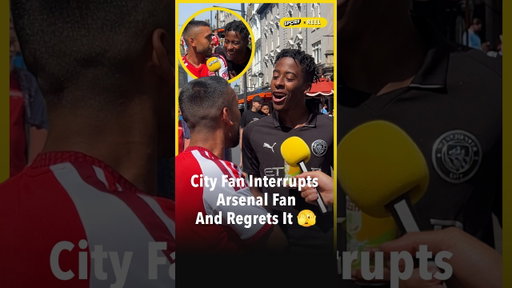 City Fan Interrupts Arsenal Fan's Interview And Regrets It 🫣
