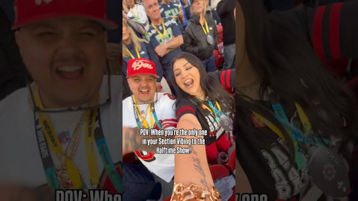 We were definitely vibing!! #49ers #seahawks #badbunny #superbowl