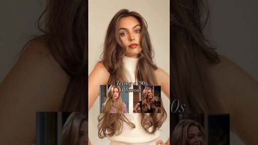 Attempting a '90s Blowout🤍 thoughts?! #hair #90shair