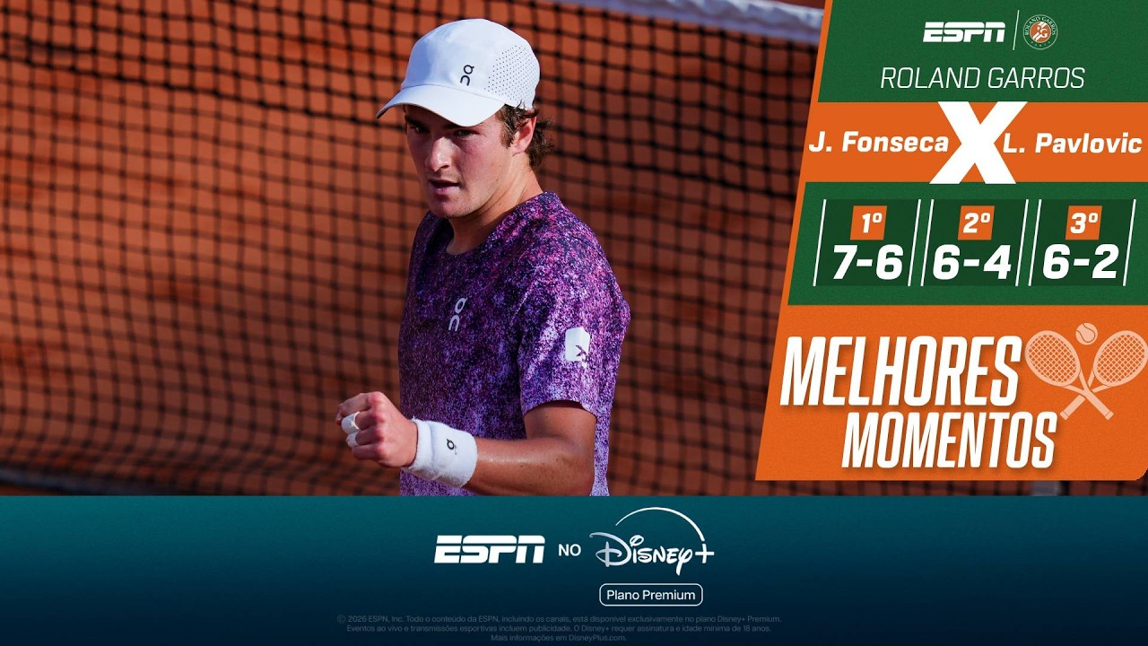ESTREIA COM VITÓRIA! JOÃO FONSECA BATE LUKA PAVLOVIC EM ÓTIMO JOGO E AVANÇA EM ROLAND GARROS