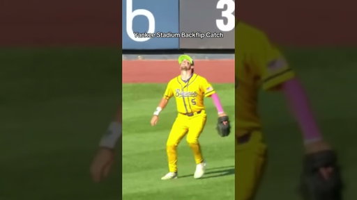 Making history at Yankee Stadium🫡 #backflipcatch #yankeestadium #savannahbananas #flip #mlb