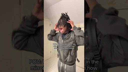 POV: When u look in school mirror and ur hair is a mess #youtubeshorts #relatable