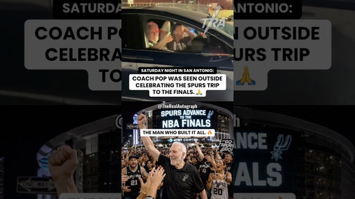 🥲 Pop SEEN outside celebrating in the streets of San Antonio on Saturday night. 🔥 #NBA #spurs