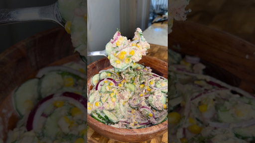 Simple Creamy Tuna Cucumber Salad perfect for Weight Loss! 😍