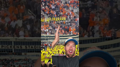 Oklahoma state fans followed up the journey of section 231 with banana fits #collegefootball