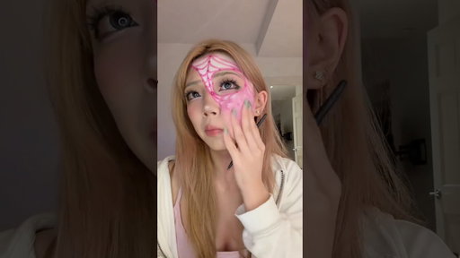 A little late to the trend #makeup #facepaint #spiderman #spiderwoman #cosplay #gwenstacy #ruined