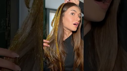 I TRIED HAIR TINSEL & THE RESULTS ARE.. 😳✨ #shorts
