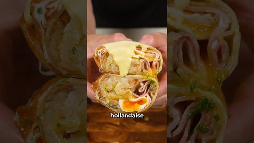 Eggs Benedict Breakfast Burrito