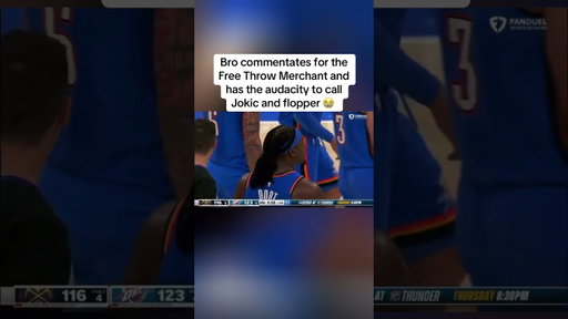 Calling jokic a flipper for getting drilled in the face and you announce SGA games 😭 #nba #shorts