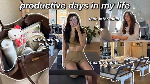 productive 72hr vlog 🍵 6AM productive days in my life, tech internship & healthy habits