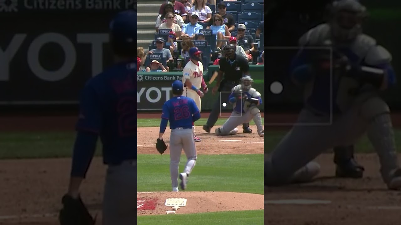 Nolan McLean strikes out Kyle Schwarber 🔥 #mlb #mets #baseball #sports #highlights #pitching
