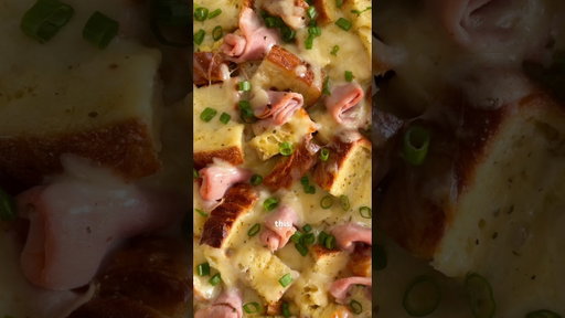 Try this croissant loaf casserole for an easy breakfast recipe! #nationalcroissantday