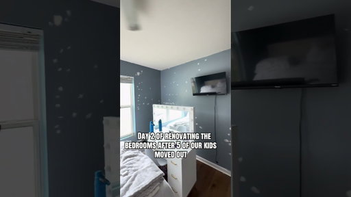 Day 2 of kids bedroom renovations. #roommakeover #roomrenovation #kidsroomideas