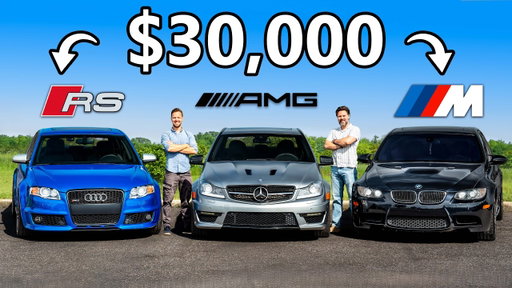 Audi RS4 vs Mercedes C63 vs BMW M3 // $30,000 Question