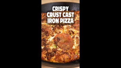 The BEST Crispy Crust Cast Iron Pizza