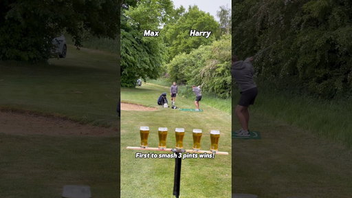 First to smash 3 pints wins! #golf