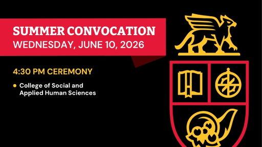 U of G Convocation - June 10, 2026 at 4:30 PM | CSAHS