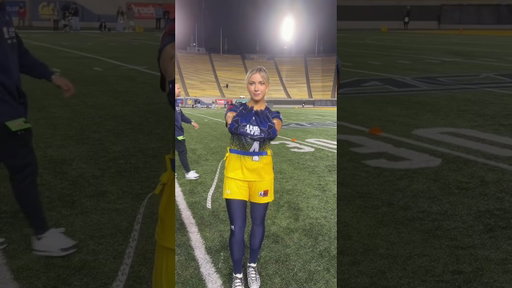 On the field, instead of sideline for a change! #shorts #flagfootball #superbowl