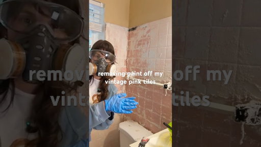 i found out i have PINK vintage tiles underneath the paint in my bathroom!