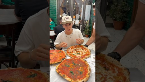 Trying the most famous pizza in Italy