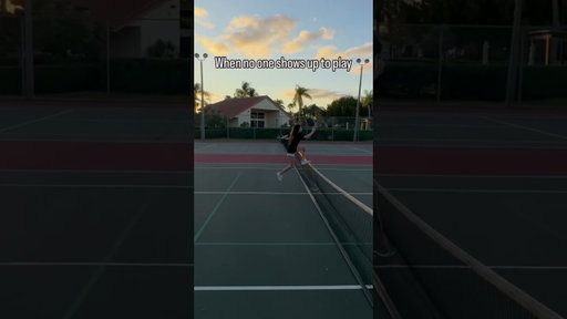 when no one shows up to the pickleball courts