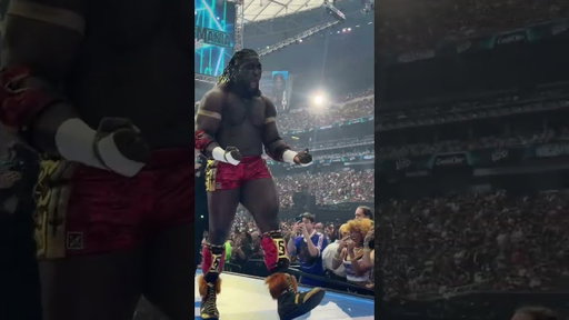 Oba Femi walks away after retiring Brock Lesnar at Wrestlemania 42 #wwe #wrestlemania42 #wweple