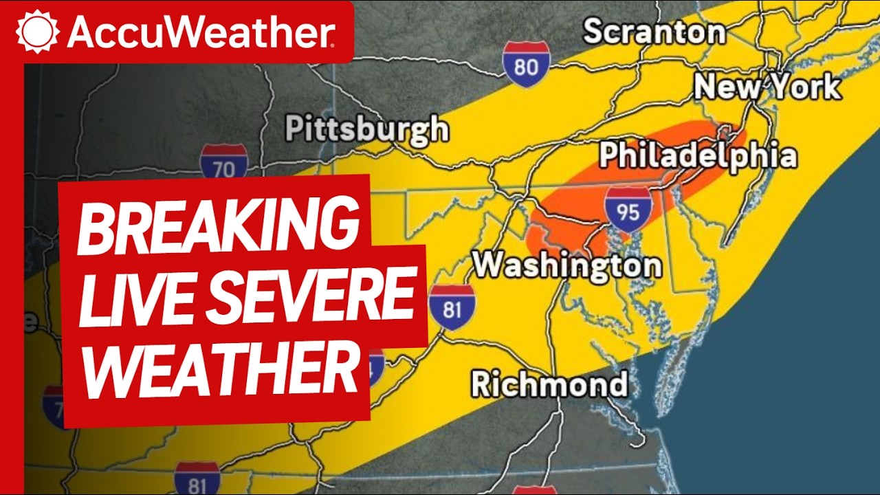 LIVE: Severe Weather / Tornado Coverage With Storm Chasers - Washington DC, Philadelphia May 20