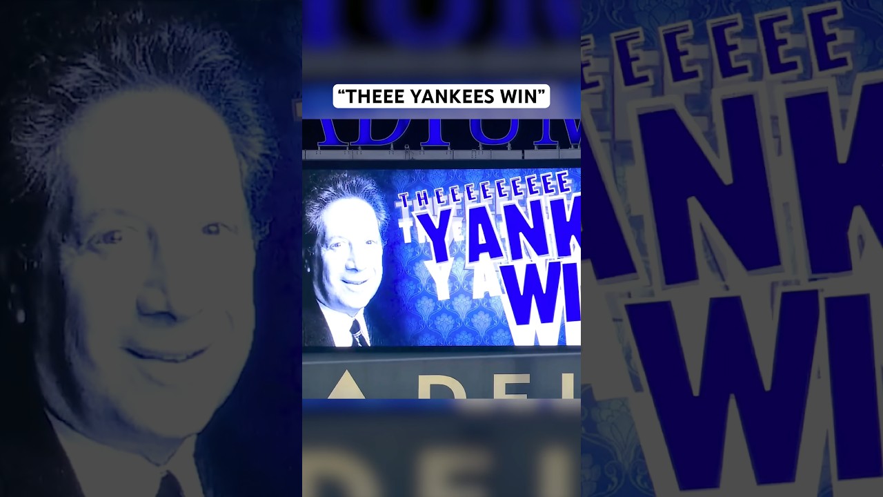 A tribute to John Sterling on the Yankees broadcast and the jumbotron after the final out