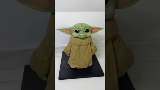 Making a Grogu CAKE! 🍰 #grogu #themandalorian #starwars #cake #cakedecorating