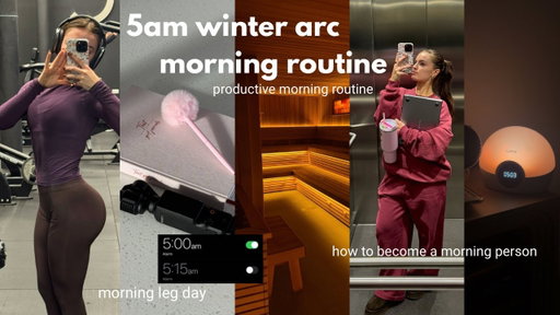 MY 5AM WINTER ARC MORNING ROUTINE🌧️|productive morning routine, leg day & how to be a morning person