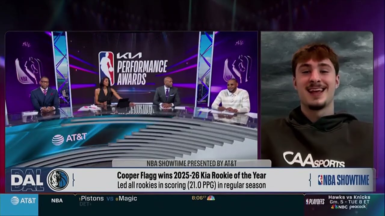 Cooper Flagg Reacts To Winning The 2025-26 Kia NBA Rookie of the Year!