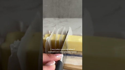 How to meal prep your butter #shorts #mealprep