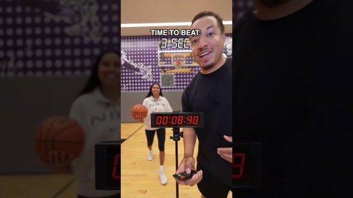 Could I get HALF her time!? 😂🏀⏰
