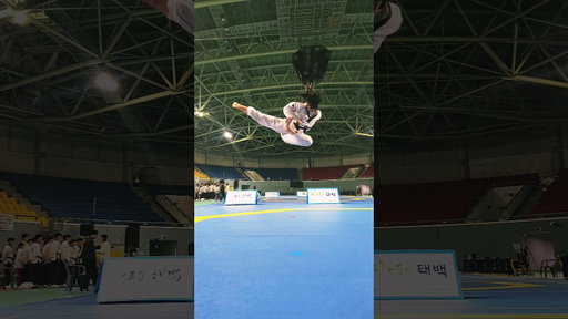 염원을 담은 날아차기🥉 #taekwondo