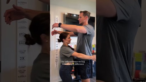 how we hug with a major height difference #shorts