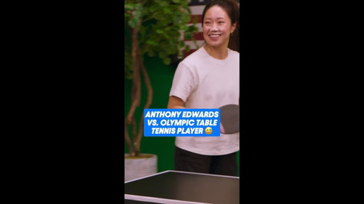 Anthony Edwards vs. Ping Pong Champion Lily Zhang 😂🏓