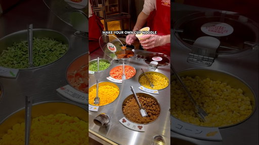 Try making your own Cup Noodle in Japan #shorts