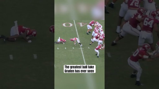 The ball fake was so good, Coach Gruden thought both guys actually slipped!