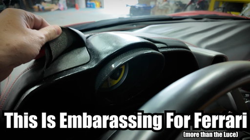 Some Things With Ferrari You Can't Even Explain - Like the Dash Peeling on a 8000 mile car!