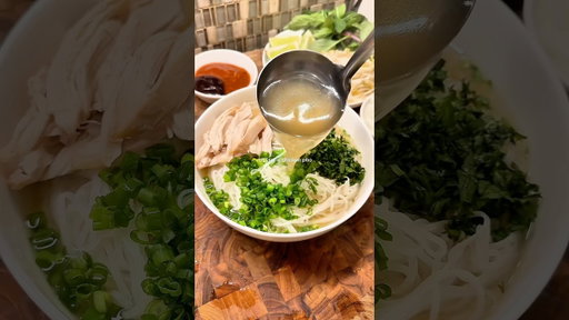 Easy Rotisserie Chicken Pho for Chilly Days #costco #rotisseriechicken #easyrecipes