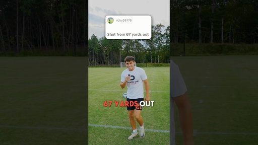 Shot from 67 YARDS out?? 🤯😭 #soccer #football