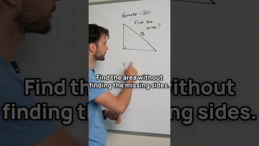 Right-Angled Triangle Area Without Finding the Sides